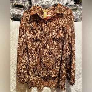 Miss Tina Desert Snake Print Top
